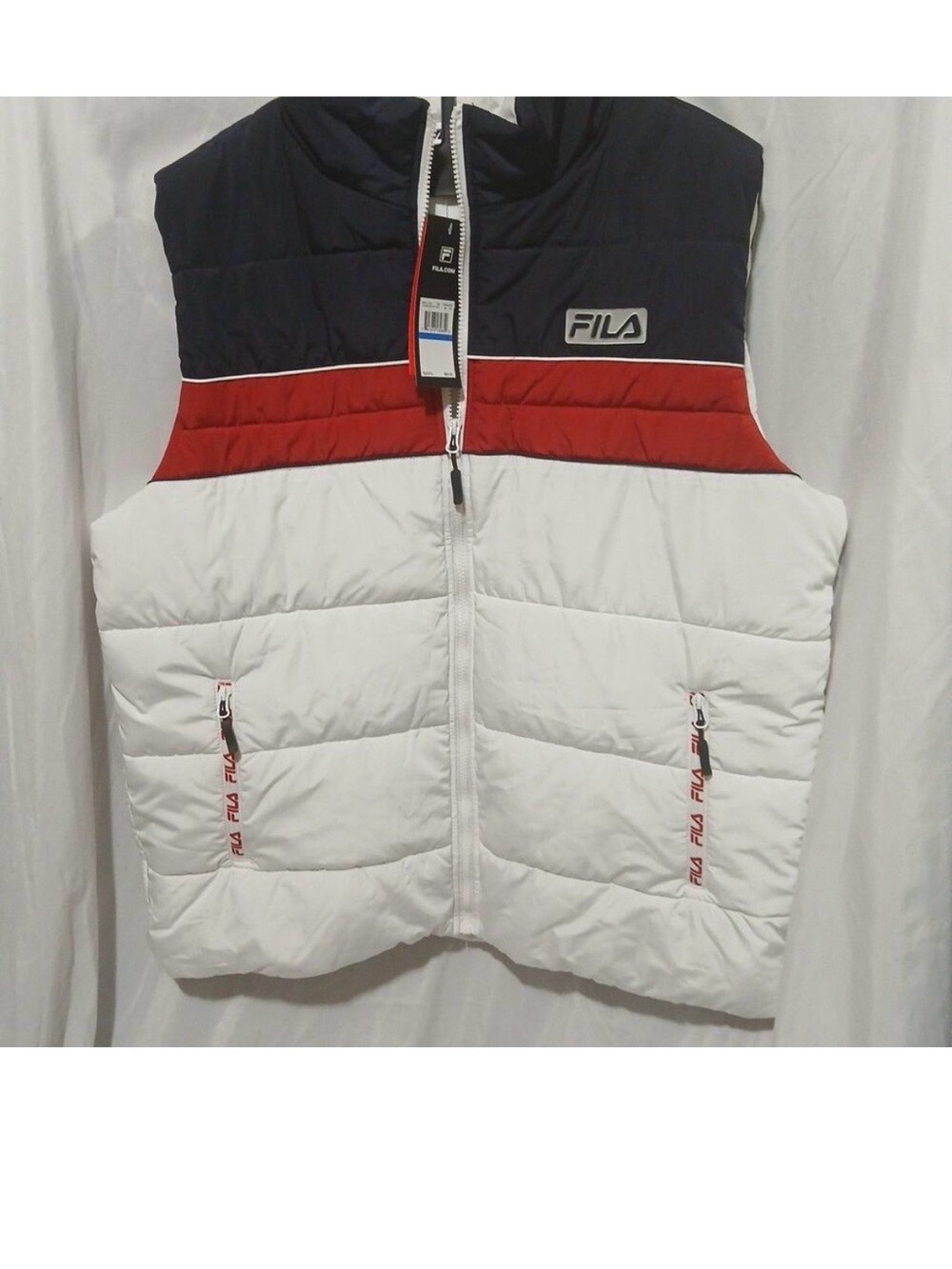 FILA  Puffer Vest - Navy/Red/White xl